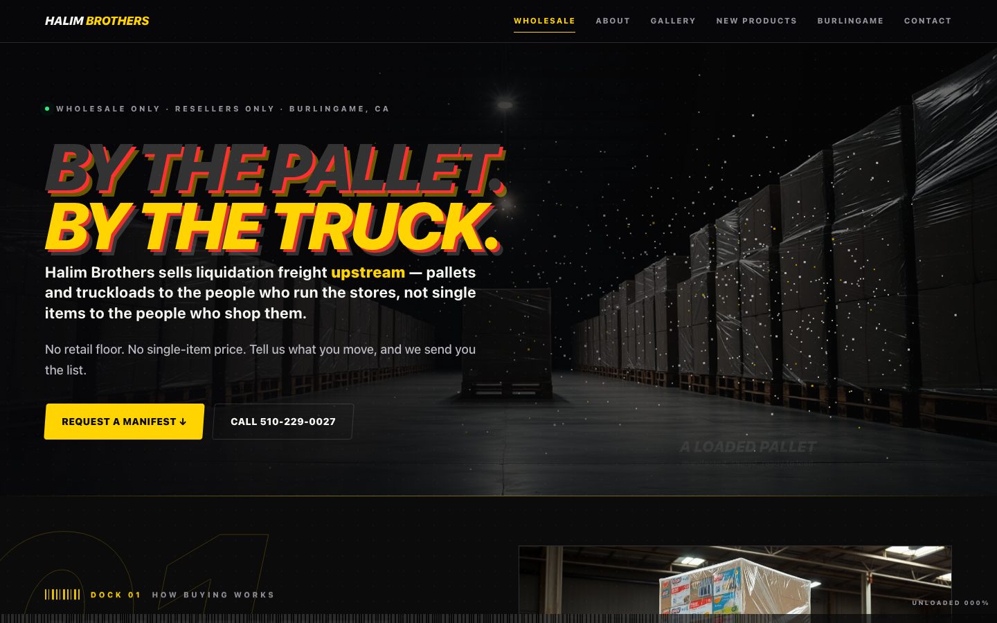 The Halim Brothers wholesale liquidation website: By the pallet. By the truck.